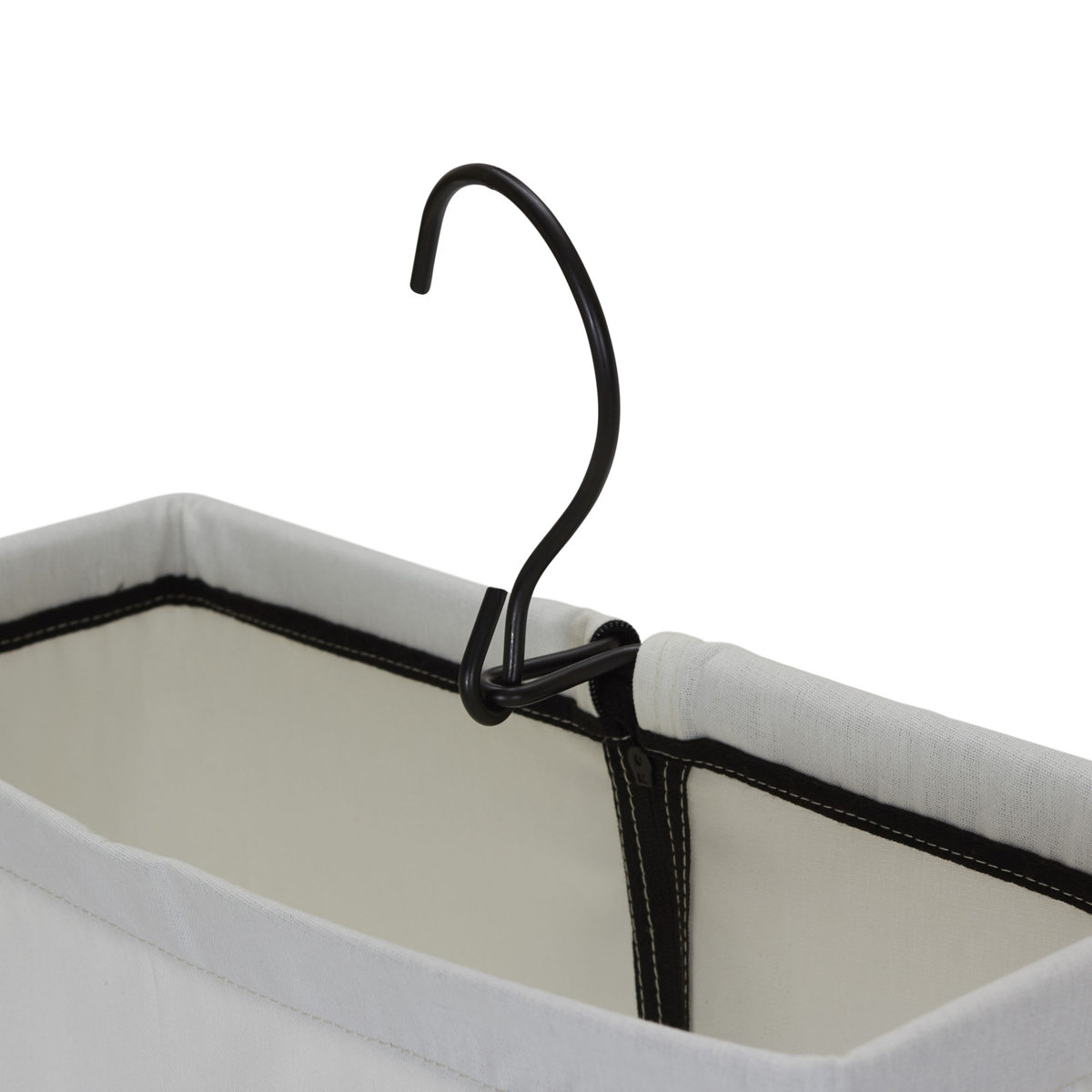 Melvine Door Hanging Laundry Bag, Washable Canvas Bag with Loop Handle, Holds Two Loads of Laundry, Great for Dorms and Small Spaces